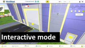 Interactive mode in the online system WebSteel