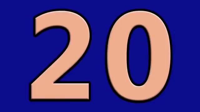 Цифры на английском языке от 1 до 20 цифр.