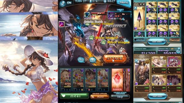 Granblue Fantasy - Summer Tabina Showcase - Lucilius Impossible (Hard) Pure Dark Solo смотреть онлайн