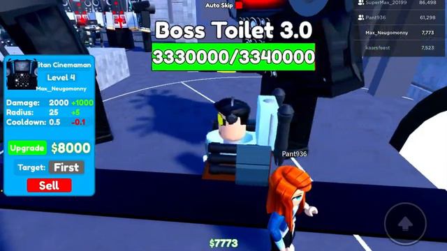 Мы прошли уровень инсайт 😳 в роблокс скибиди туалет в игре EP Toilet Tower Defence смотреть онлайн