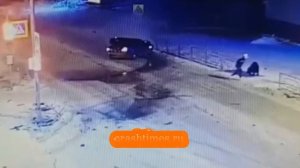 Влет BMW в столб в Губкинском