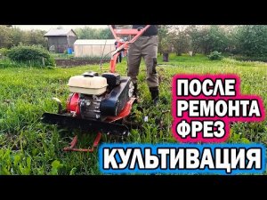 Культивация (доработка целины) после ремонта фрез.