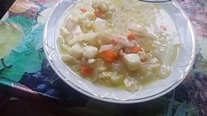 супчик на молочной сыворотке овощной...очень вкусно...