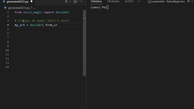 How to convert images (AI Generated) to ASCII ART in Python ? #python #asciiart #ai #coding