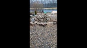 Берегоукрепление укрепление берегов рек камнем. Строительство. Ландшафт. Strengthening the coast