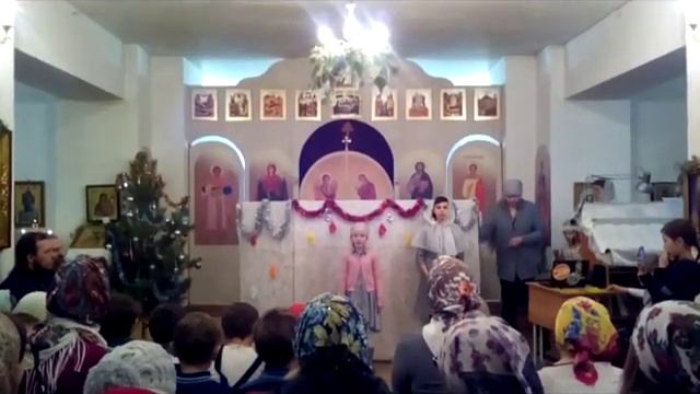 Детский Рождественский утренник в храме Иоанна Воина 13 января 2019г смотреть онлайн