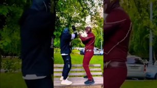 black panther sparring with The Flash