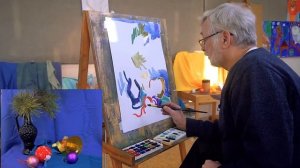 Мастер класс  "Новогодний натюрморт в технике акварельной живописи"