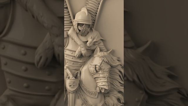 3D Model STL CNC Router file 3dprintable Polish Hussar