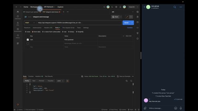 telegram PHP bot ( Postman )