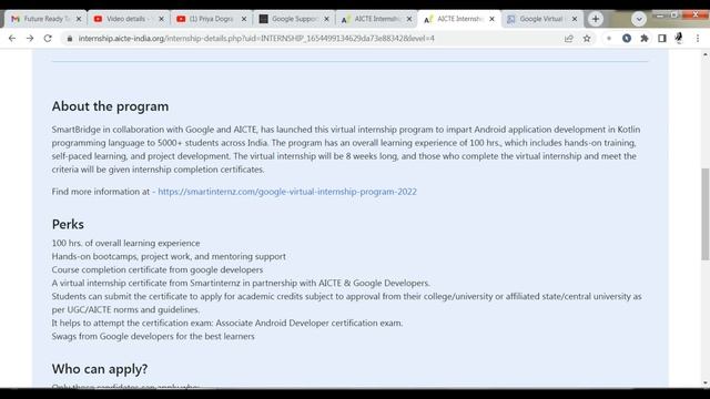 Google Internship 2023 | Virtual Internship Program for 5000 students | AICTE | Google Certificate смотреть онлайн
