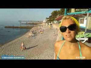 Утренний пляж Ай-Петри (санаторий Ай-Петри), Мисхор, Крым,  видеообзор, 31 августа 2018