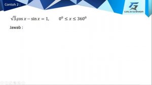 persamaan trigonometri bentuk A sin x + B cos X menjadi K cos (x-a) Persamaan trigonometri