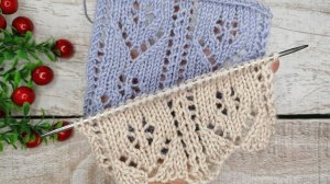 8//Красивый ажурный узор спицами//Схема