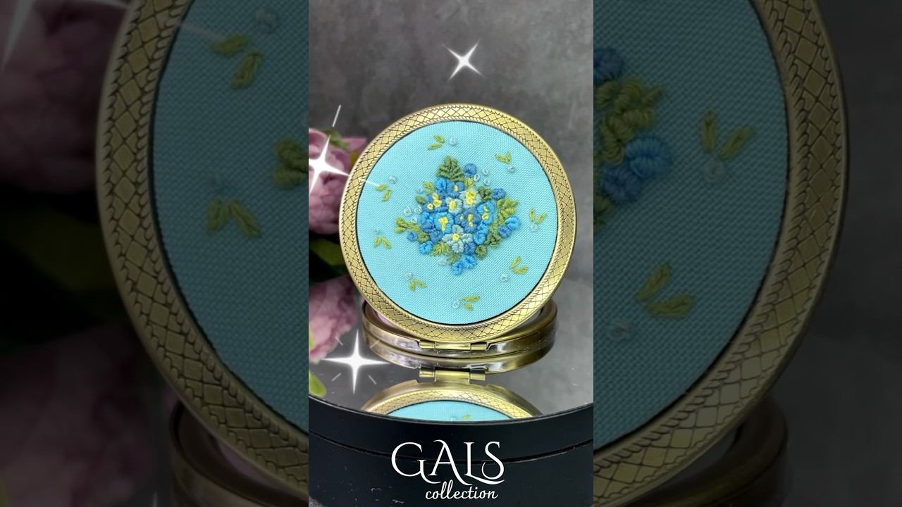 ЗЕРКАЛЬЦЕ С НЕЗАБУДКАМИ#accessories #handmade смотреть онлайн