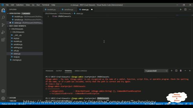 CRUD Operations Django API REST Framework viewsets смотреть онлайн