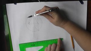 Деление окружности на пять равных частей. Урок 7. (Часть 1. ГЕОМЕТРИЧЕСКИЕ ПОСТРОЕНИЯ)
