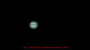 Live Jupiter through my telescope MAK 127, Jowisz na żywo.