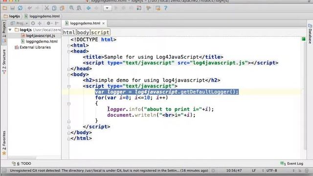 Log4JavaScript Simple Demo смотреть онлайн