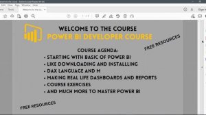 #Power BI Developer Course//Class1