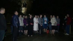 Живой звук в Новоафонской пещере.