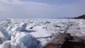 Ледоход на Енисее в районе Дудинки