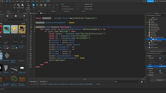 How To Make A Ragdoll On Death System In Roblox Studio