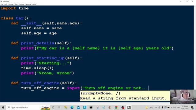 Class Functions Car Example - Python Coding Basics For Beginners 2022