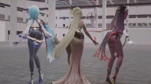[原神MMD / MMD Genshin Impact ] Eula, Signora, Rosaria [Ghost Dance] ICE QUEEN VER- 4K