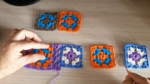 Как присоединять бабушкины квадраты.Простое красивое соединение.