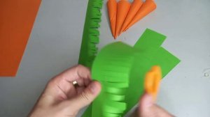 Морковка из бумаги своими руками:)