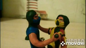 Mortal Kombat scorpion vs sub-zero (пластилин)