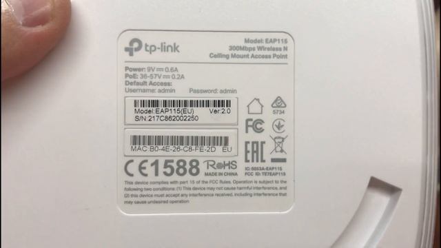 WiFi точка доступа для безшовного WiFi или WiFi роуминга tp-link Auranet EAP115