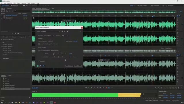 Как ЗАМЕДЛИТЬ и УСКОРИТЬ воспроизведения звука в Adobe Audition