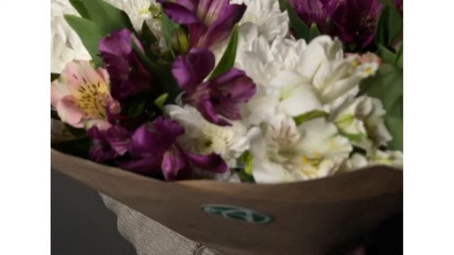 Букет из альстромерии микс и хризантем смотреть онлайн