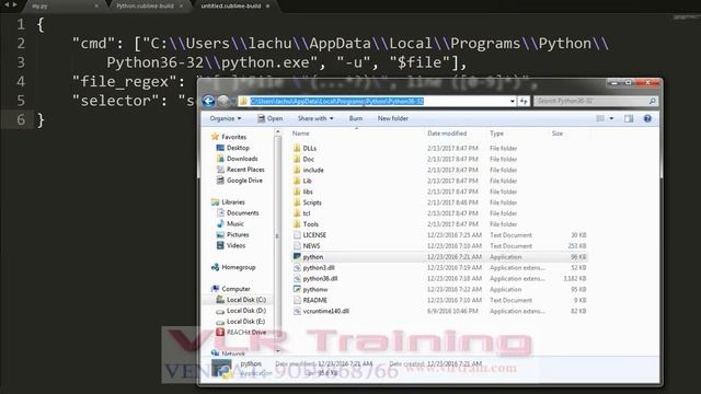 How to run Pythoncode in sublime text|Sublime text in Python code part 2 | VLRTraining Class 02