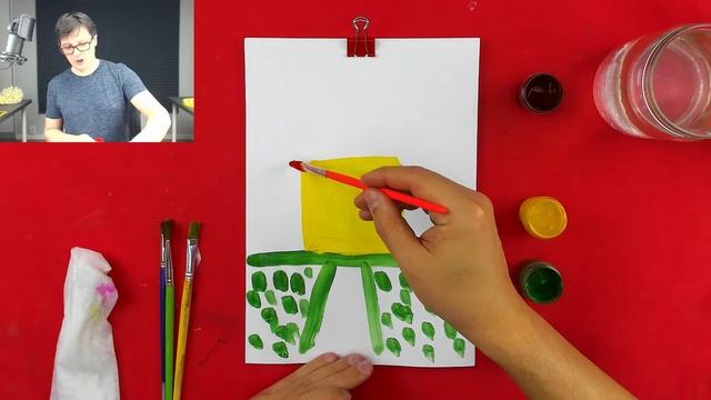 Как нарисовать ДОМИК - Гуашь Детский сад - Рисуем красками смотреть онлайн