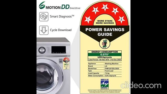 LG 7.0 Kg 5 Star Inverter Fully-Automatic Front Loading Washing Machine смотреть онлайн