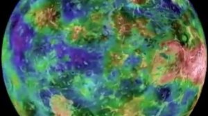 Топографическая карта Венеры на сфере.