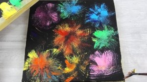 РАЗВИВАШКА для детей и родителей! Радужный абстрактный фейерверк! // Акриловая живопись!