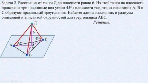 Стереометрия "с нуля" Урок 6 Перпендикуляр и наклонная к плоскости