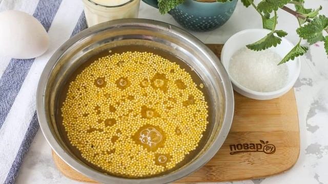 Пшенная каша с яйцом