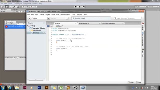 Unity Errors: CS8025: Parsing error смотреть онлайн