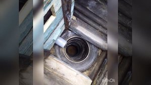канализация из автомобильных покрышек