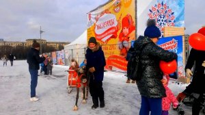 Ариша и Дима на празднике Масленицы 2017 год