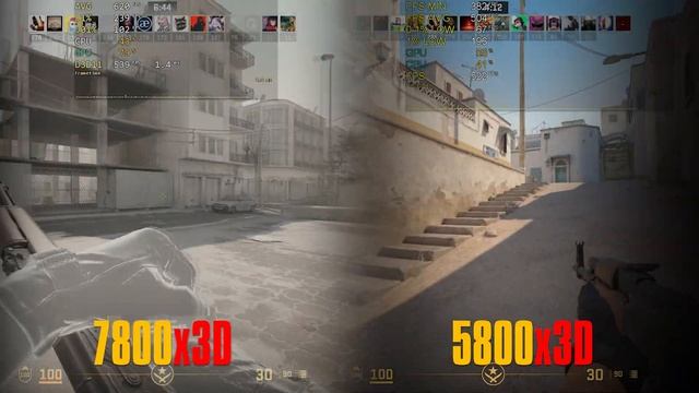 5800x3D vs 7800x3D | Counter-Strike 2 | Ryzen 7 смотреть онлайн