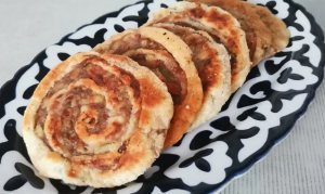 РЕЦЕПТ НА 23 ФЕВРАЛЯ! Слоёные лепешки с мясом и картофелем. Лепешки из слоеного теста