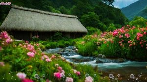 Piano and stream sounds, birds chirping: Enjoy the serenity of nature