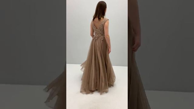 Вечернее платье на брителях с кружевным топом 200156-302784 смотреть онлайн