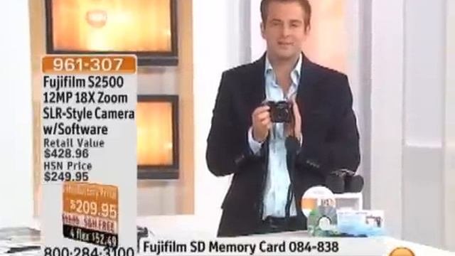 Fujifilm S2500 12MP 18X Zoom SLR-Style Camera With Softw...